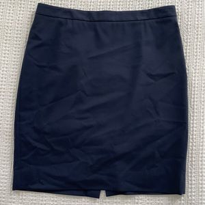 J. Crew Navy Wool Pencil Skirt